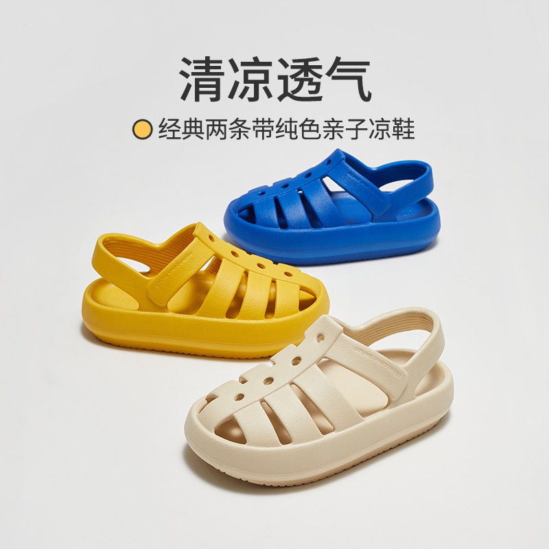 Giày Sandal Nhựa EVA Đế Dày Đục Lỗ Phong Cách Roman Cho Bé