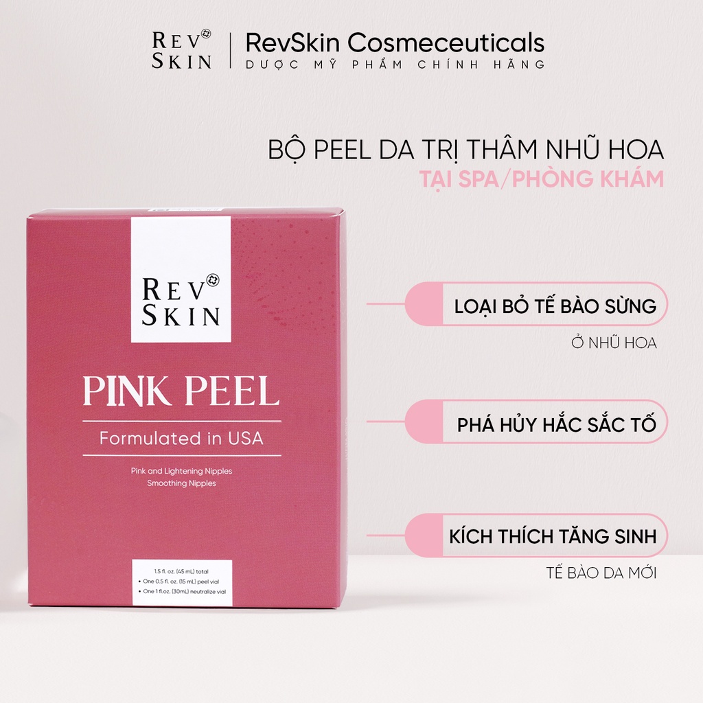 Kem Bôi RevSkin Bộ Peel Thâm Nhũ Hoa Pink Peel Tại Spa 15ml