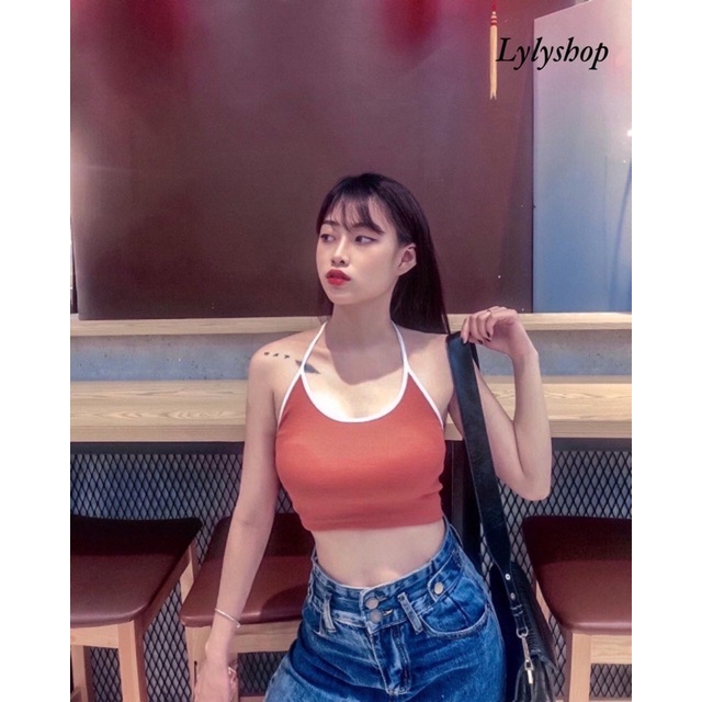 Áo Croptop Hai Dây Nữ Dáng Ôm Body Sexy Hàn Quốc