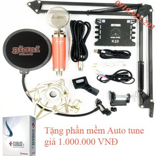 Bộ thu âm, hát live stream giá rẻ ami v9 + xox k10