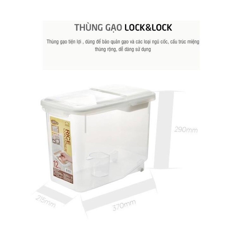 Thùng đựng gạo Lock&lock HPL560 HPL561 chính hãng