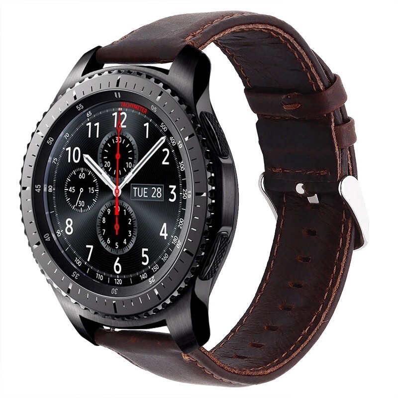 Dây Đồng Hồ Da Bò RAM Leather Cho Samsung Galaxy Watch 42/45/46 Bền Đẹp