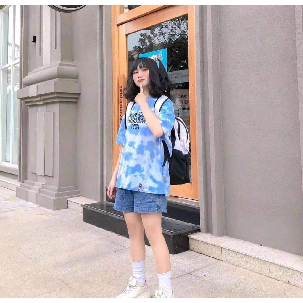 [Rẻ Vô Địch] Áo thun loang unisex tay lỡ form rộng CaMa Store LX 01 | BigBuy360 - bigbuy360.vn