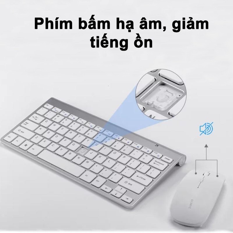 [KẾT NỐI KHÔNG DÂY] Bàn Phím và Chuột Không Dây Chống Thấm Nước 2.4G dùng cho laptop, máy tính pc [ BH 6 THÁNG ]