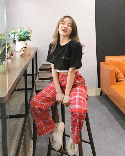 Set croptop newyork + crop 3 lỗ ( ảnh thật)