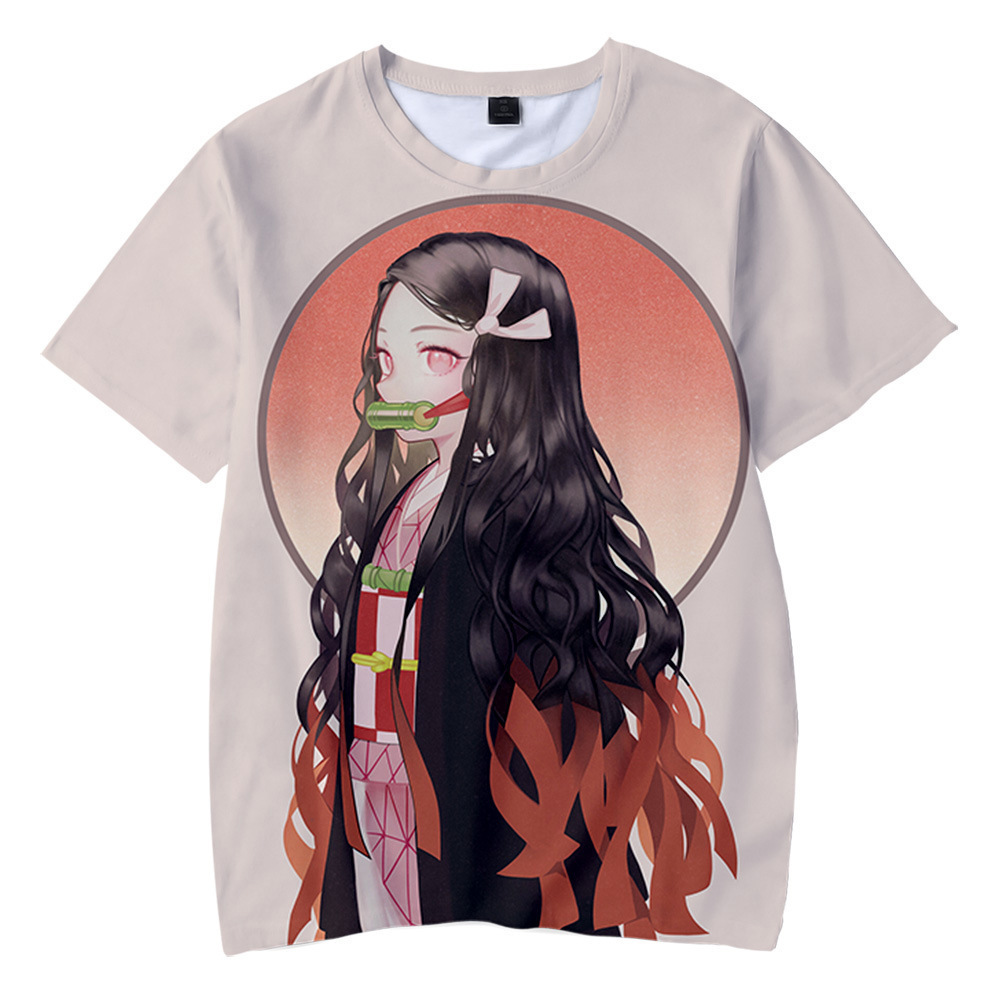 Áo Thun Croptop Tay Ngắn Họa Tiết Demon Slayer Plus Size | BigBuy360 - bigbuy360.vn