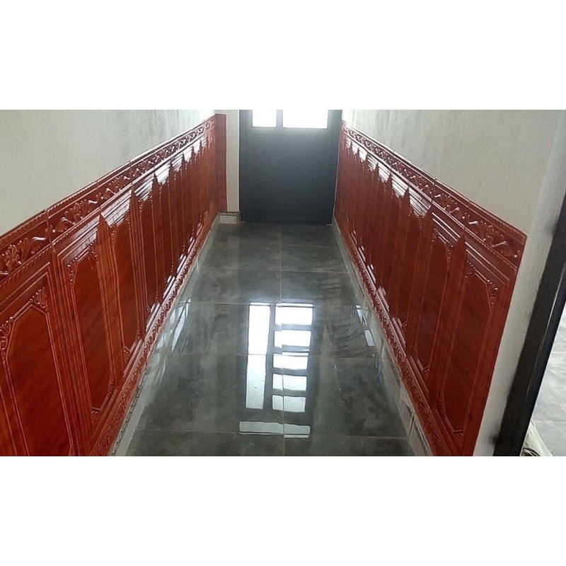 Xốp dán chân tường giả gỗ khổ lớn kt 70 x 90 cm- hàng chuẩn loại 1 dính cực chắc