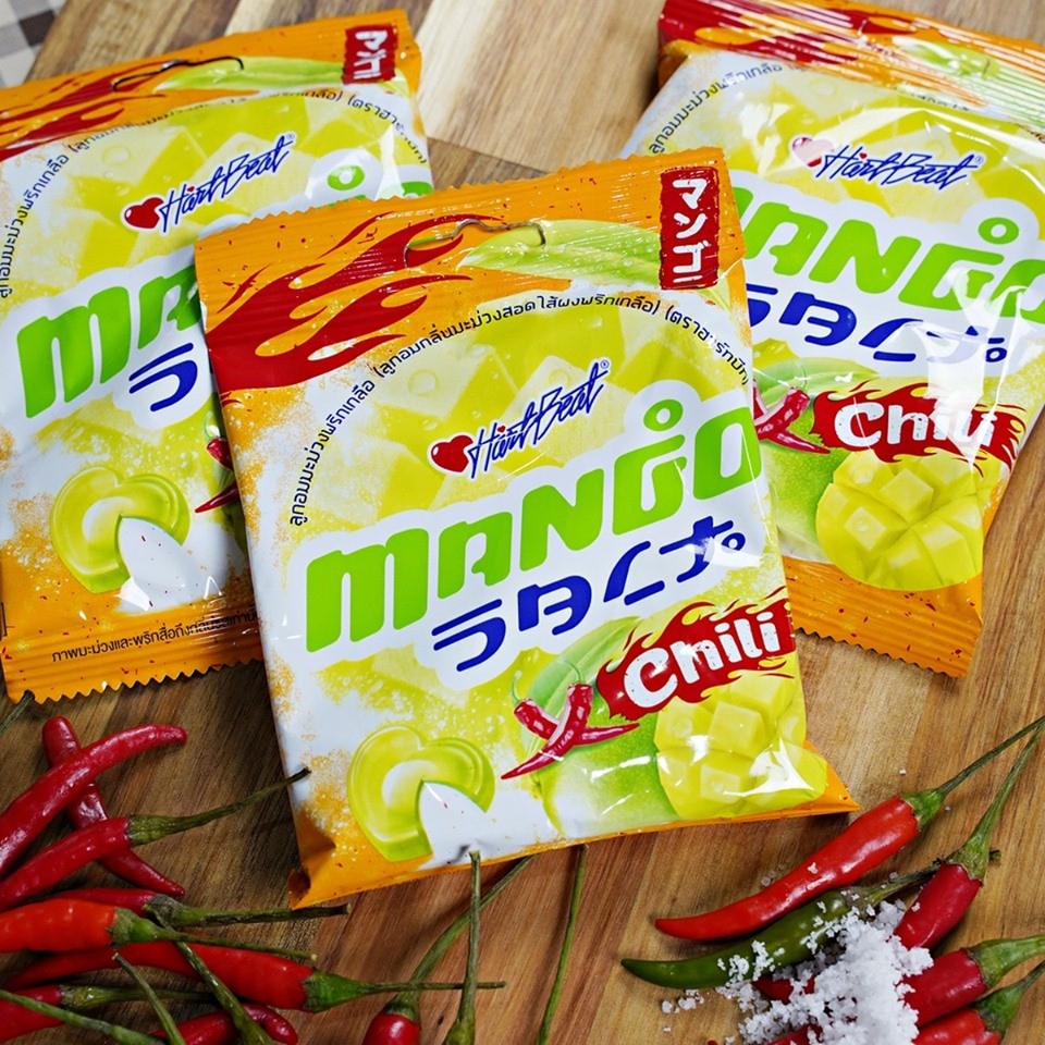 [CHÍNH HÃNG]Kẹo Xoài Muối Ớt Hartbeat Mango Salt Chili Thái Lan - 120gr