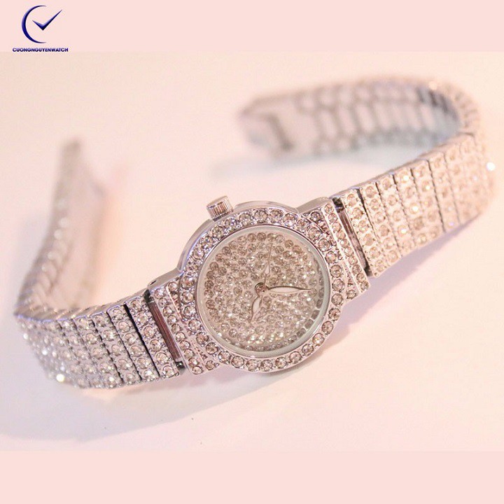 ĐỒNG HỒ NỮ BS  MẶT VÀ DÂY ĐÍNH ĐÁ SANG TRỌNG QUÝ PHÁI