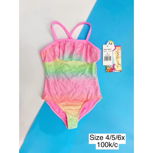 (SIÊU RẺ)Bikini/ bộ bơi cầu vồng, tiên cá siêu xinh cho bé gái hàng xuất xuân hè 2022