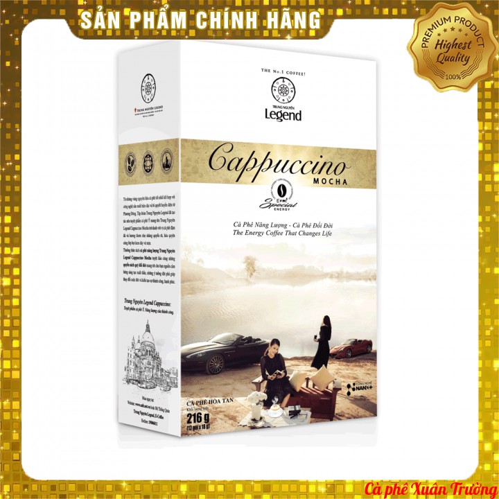 Cafe Trung Nguyên Legend Cappuccino Hộp 12 gói x 18g (Coconut, Hazelnut, Mocha) | BigBuy360 - bigbuy360.vn