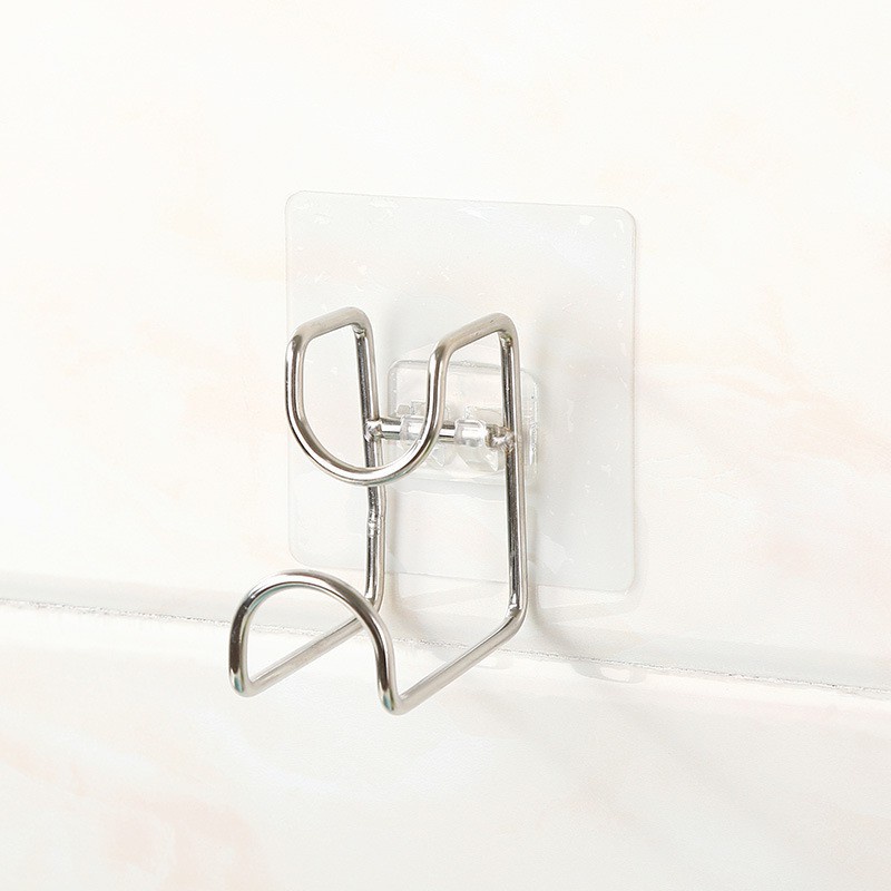 Móc treo thau chậu nhà tắm dán tường, móc dán inox miếng dán siêu dính chống nước