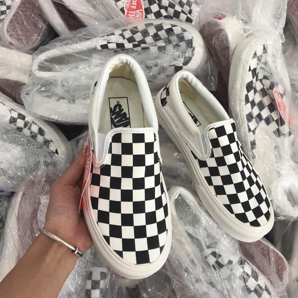 Giày thẩ thao Vans caro, giày vans lười caro, vans vault