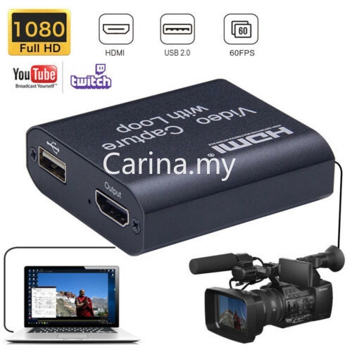 Thiết Bị Bắt Video Hdmi Usb2.0 Kèm Phụ Kiện Chuyên Dụng