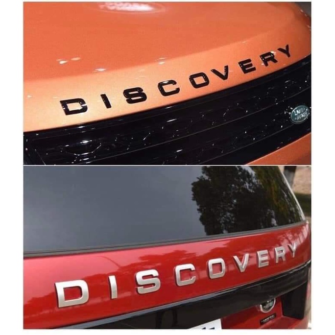 Tem Discovery chữ nổi 3D trang trí ô tô mạ crom