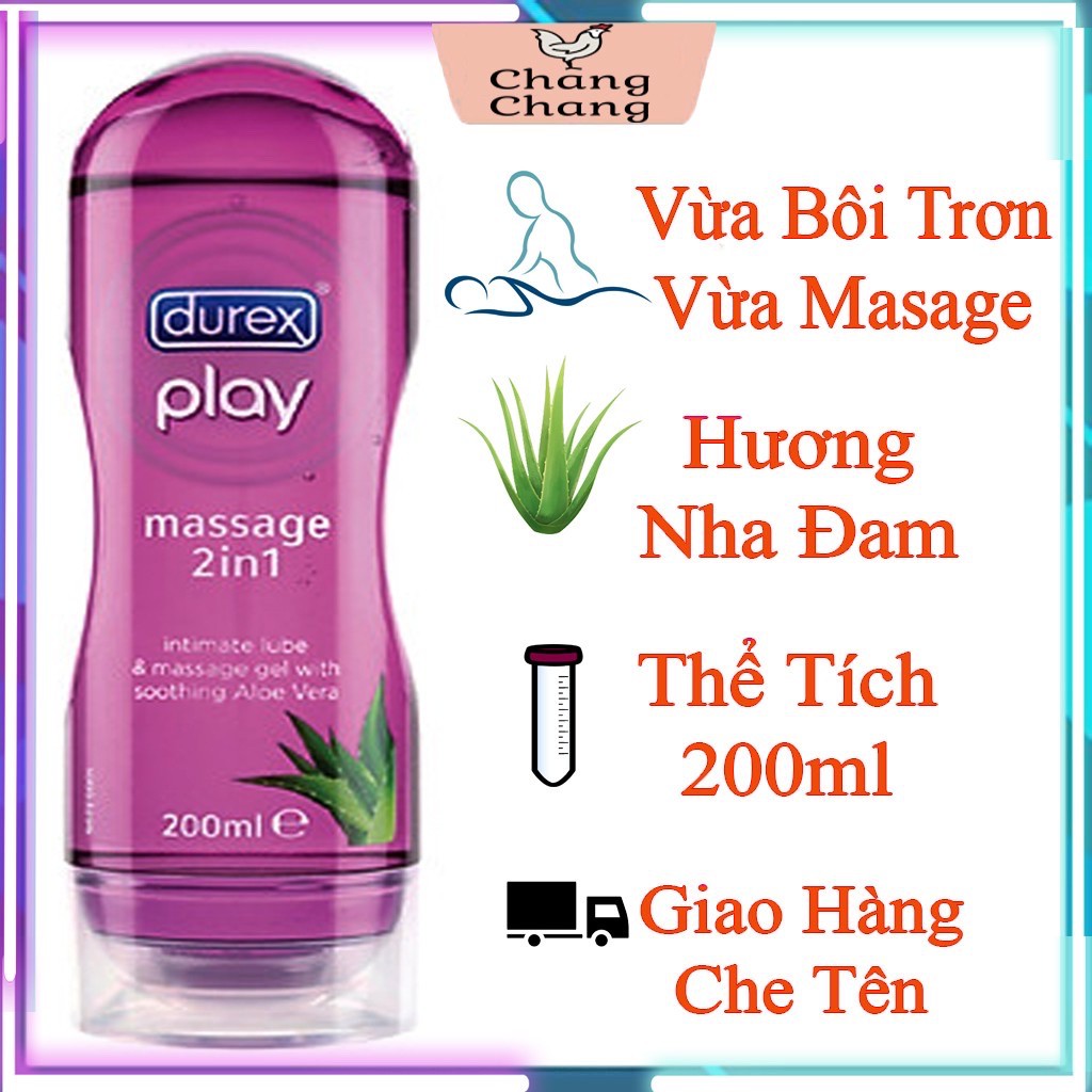 Gel Bôi Trơn Durex Masage Play 2IN1 200ML Siêu Trơn Mượt Mà