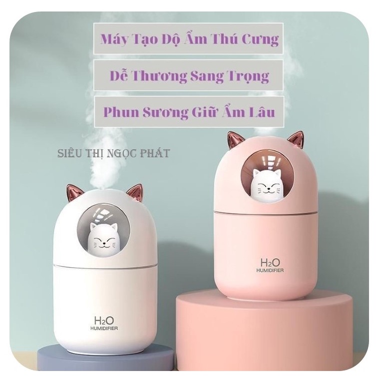Máy Phun Sương Tạo Ẩm Hình Mèo