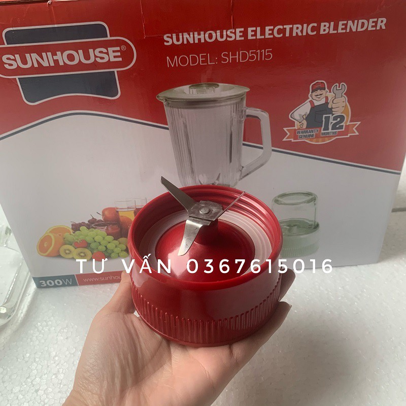 Cối Thuỷ Tinh nhỏ +sinh tố máy xay Sunhouse SHD5111 SHD5112 SHD5115