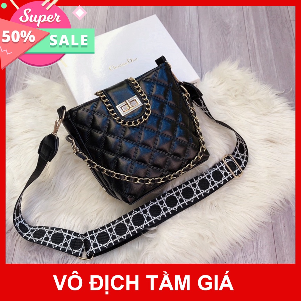 [Gía Hủy Diệtt] Túi xách nữ đeo chéo ô trám thời trang chất da pu mềm