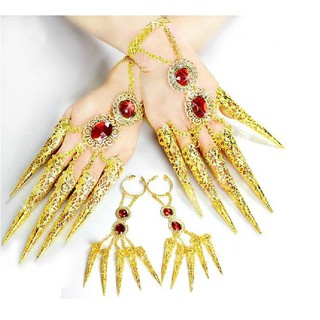 Nhẫn Vàng Đeo Ngón Tay Múa Bụng Ấn Độ Thời Trang Cho Nữ