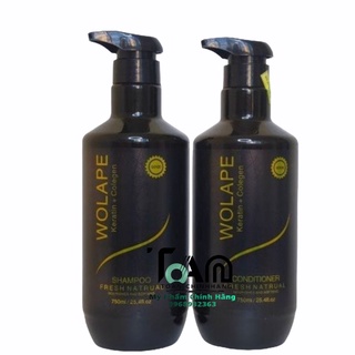 CẶP DẦU GỘI DƯỠNG WOLAPE PHỤC HỒI TÓC CHẮC KHỎE SIÊU MỀM MƯỢT 750ml x 2