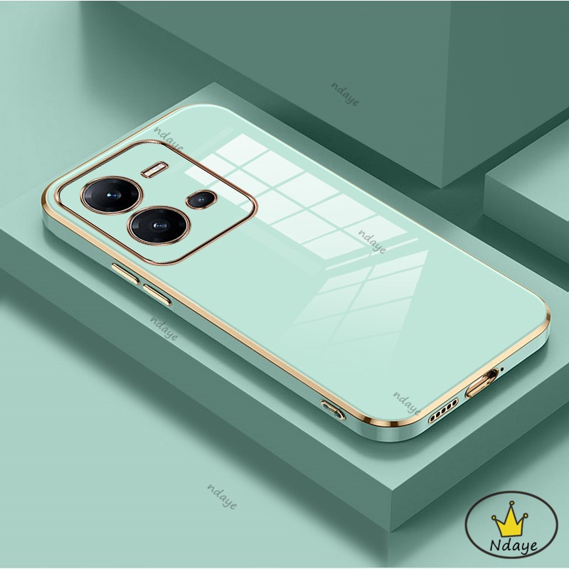 Ốp Lưng VIVO V25 V25E V23 V25 Pro V23 V23E V21 5G V21E V20SE V20 Ốp Điện Thoại Viền Thẳng Màu Macaron Cho NDYZB
