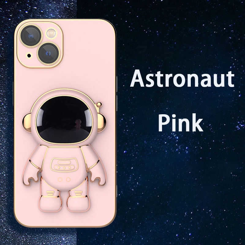 Astronaut Bracket Plating Holder Phone Case Xiaomi Poco X4 GT Mi 10s Mi 11 Mi 11 Lite Mi 12 12 Pro Mi 11T 11T Pro Redmi K50 Gaming Silicone Cover