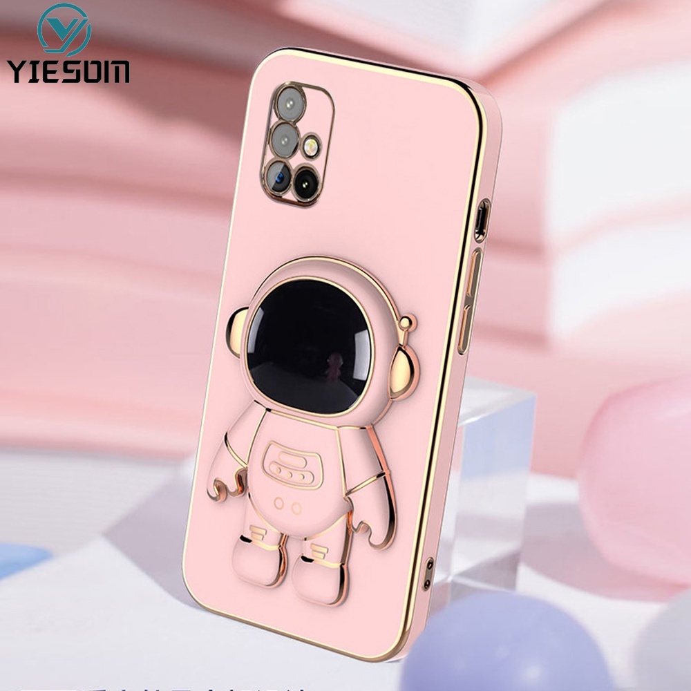 Ốp Điện Thoại Silicon Mềm Hình Phi Hành Gia Có Giá Đỡ Cho Samsung Galaxy A51 A71 A31 4G A21S A11 M11 A01 A02S A03S