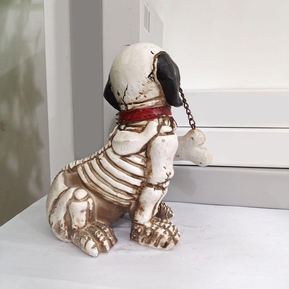 YNATURAL Tượng Xương Chó Đáng Sợ Trang Trí Nội Thất