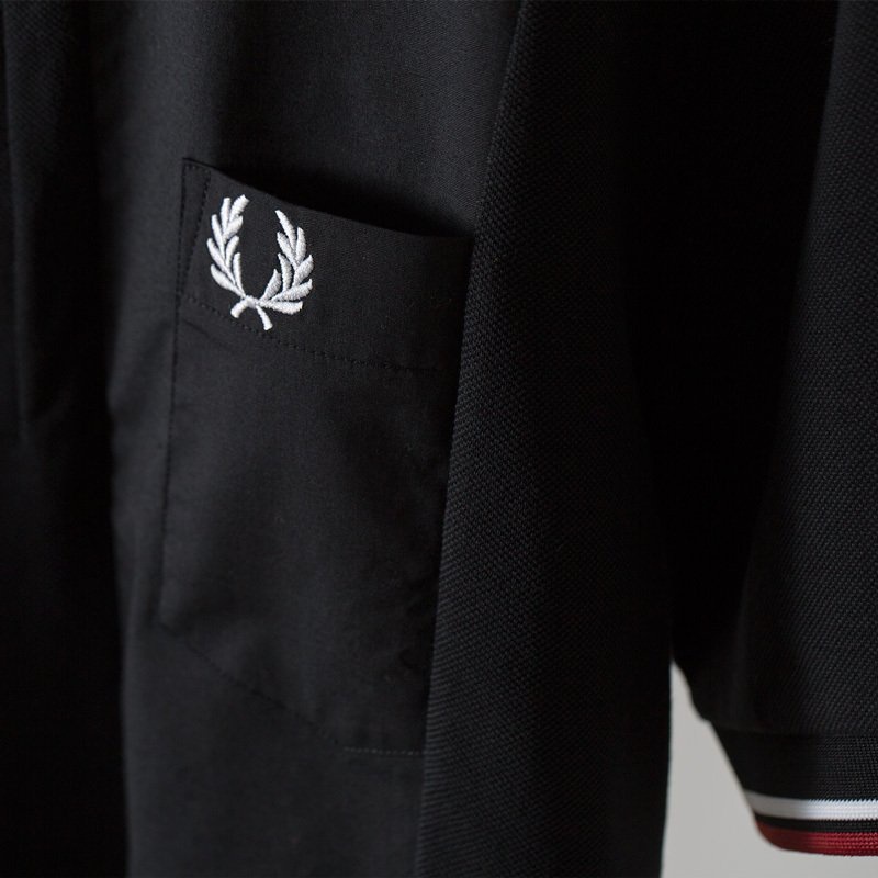 Áo Polo Fred Perry Cut & Sew - đen