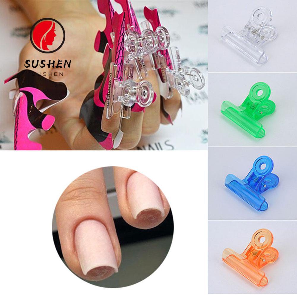 SUSHEN Random Color Fashion Nail Pinching Clips Multi Function Acrylic Nails Pinchers Beauty Women DIY Shaped C Curve