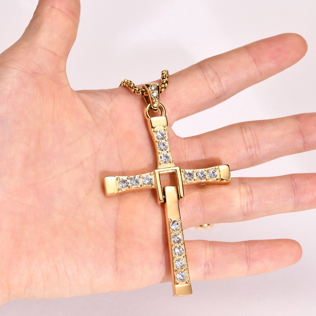 Vòng cổ Mặt Thánh Giá Mạ Vàng Thời Trang Cổ Điển