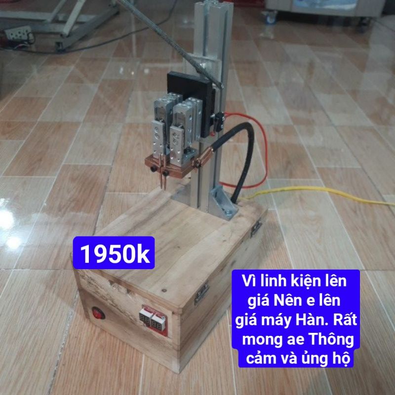 Máy hàn cell pin trụ (gạt tay)