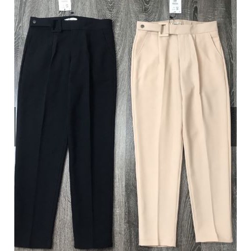 Quần Baggy Đai vuông cúc bấm, QUẦN BAGGY đai lệch siêu xinh