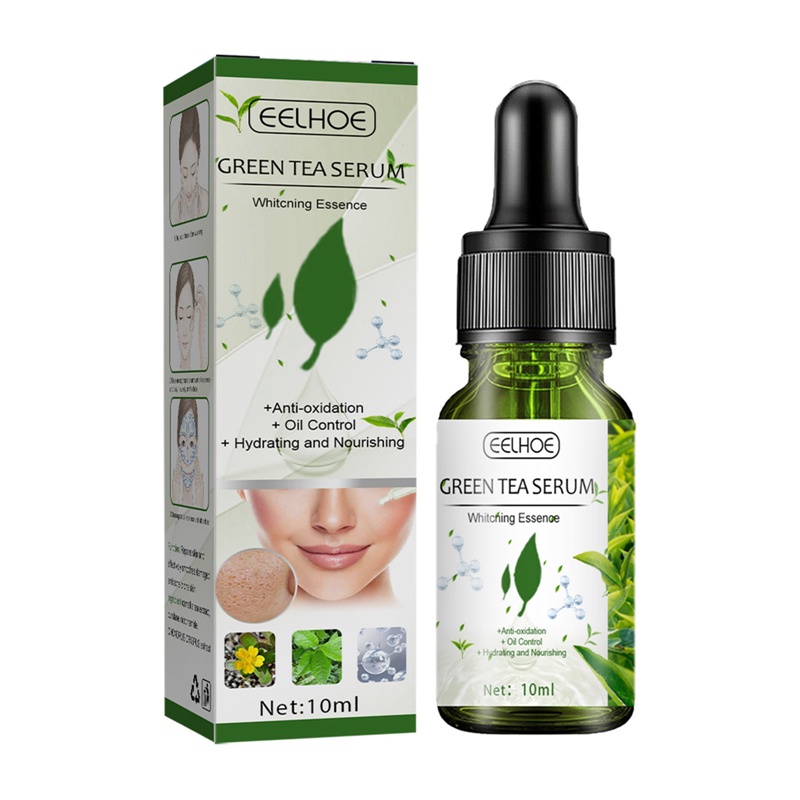 Serum Trà Xanh Kiểm Soát Dầu Thu Nhỏ Lỗ Chân Lông Làm Trắng Da Loại Bỏ Đốm Đen Cải Thiện