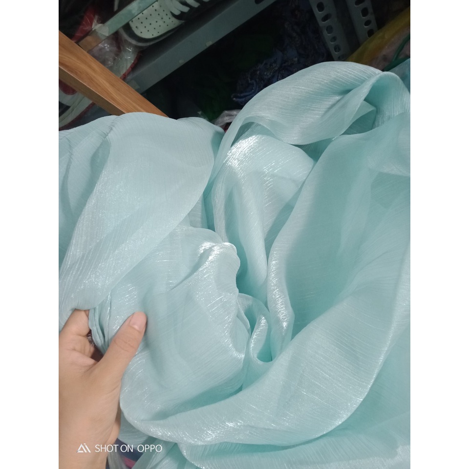 ⚡Giá gốc⚡ Vải voan tơ xước có vệt óng ánh siêu đẹp khổ 1m5
