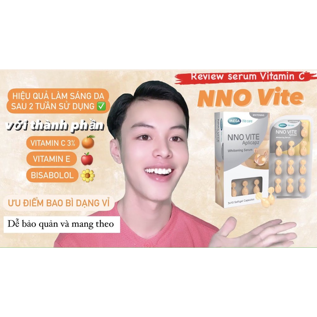 Serum NNO VITE dưỡng trắng da,mờ thâm- hộp 30 viên