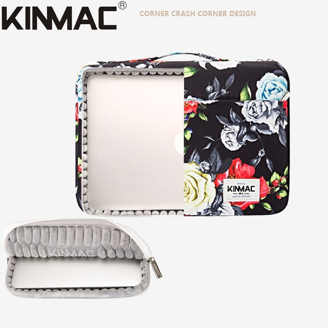 (Ảnh thật) Túi chống sốc hoa văn 360 macbook laptop có tay xách KinMac-M384-túi chống sốc cho nữ
