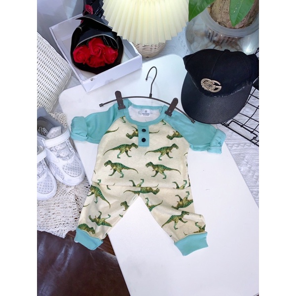 BỘ THU ĐÔNG BÉ TRAI COTTON BOZIP