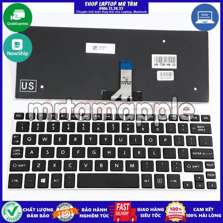 [Mã 267ELSALE hoàn 7% đơn 300K] (KEYBOARD) BÀN PHÍM LAPTOP TOSHIBA NB10 dùng cho Satellite NB10, NSK-TW3SU, L15W L15W-B