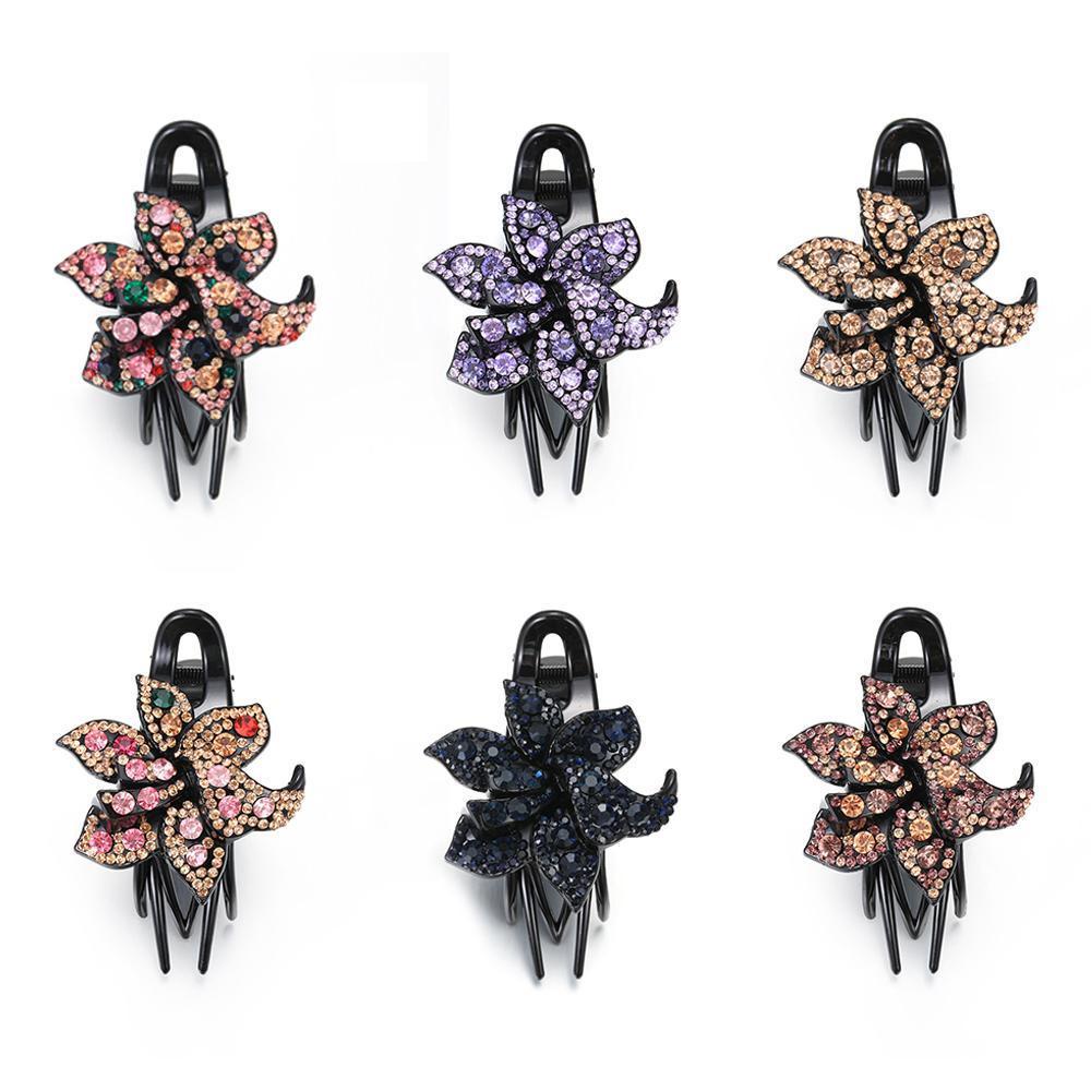 MAG Kẹp TóC HìNh Hoa ĐíNh Kim Cương Giả ThờI Trang Cho Nữ