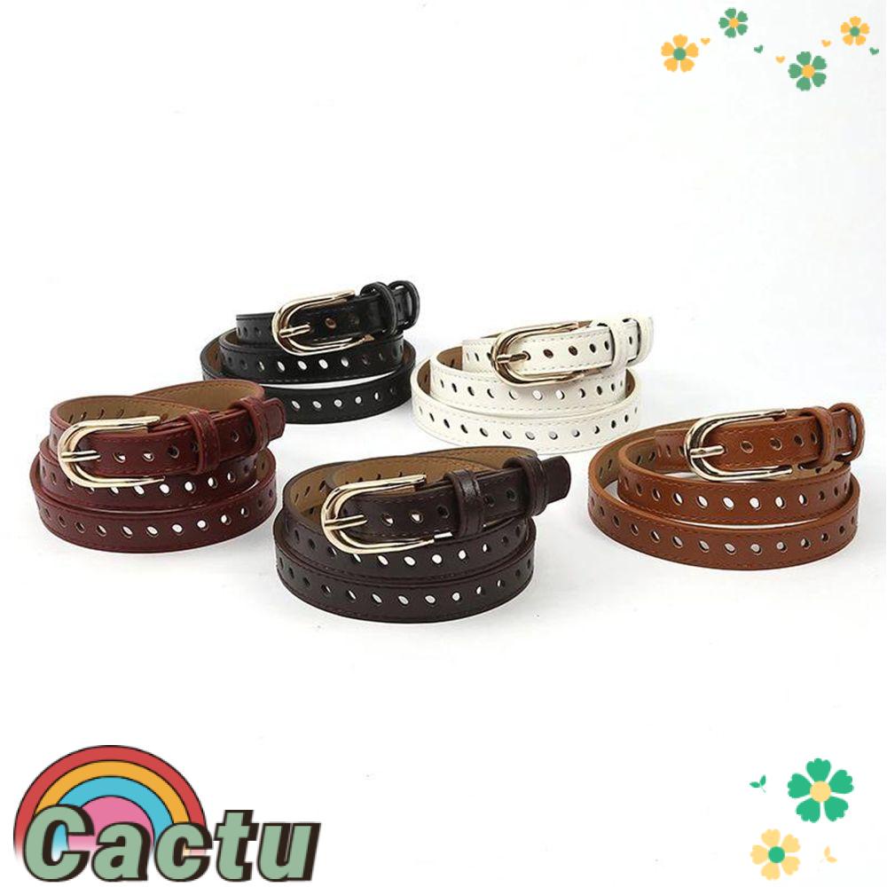 Thắt Lưng Da PU Nhiều Lỗ Thời Trang Cho Nữ