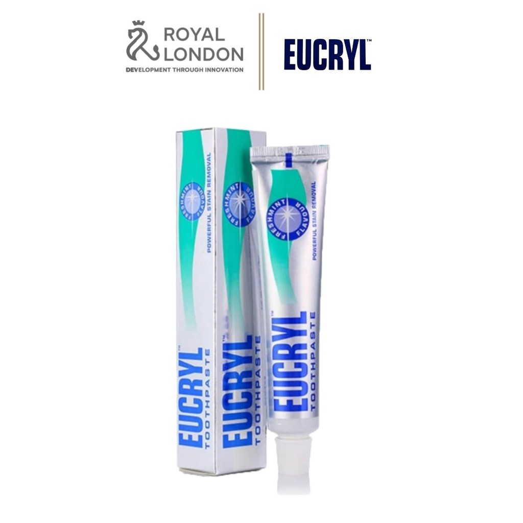 Kem Đánh Răng Bạc Hà Tẩy Trắng Eucryl Toothpaste 62g