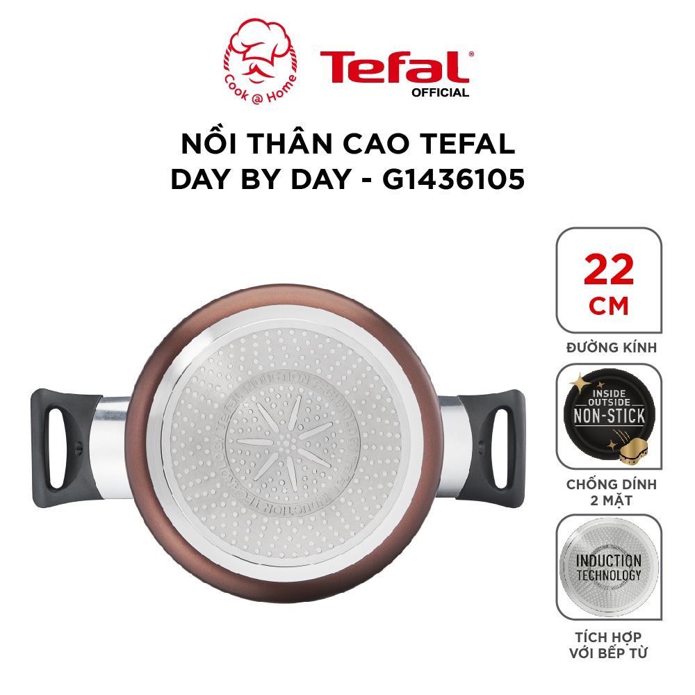 Nồi chống dính thân cao Tefal Day By Day 22cm G1436105