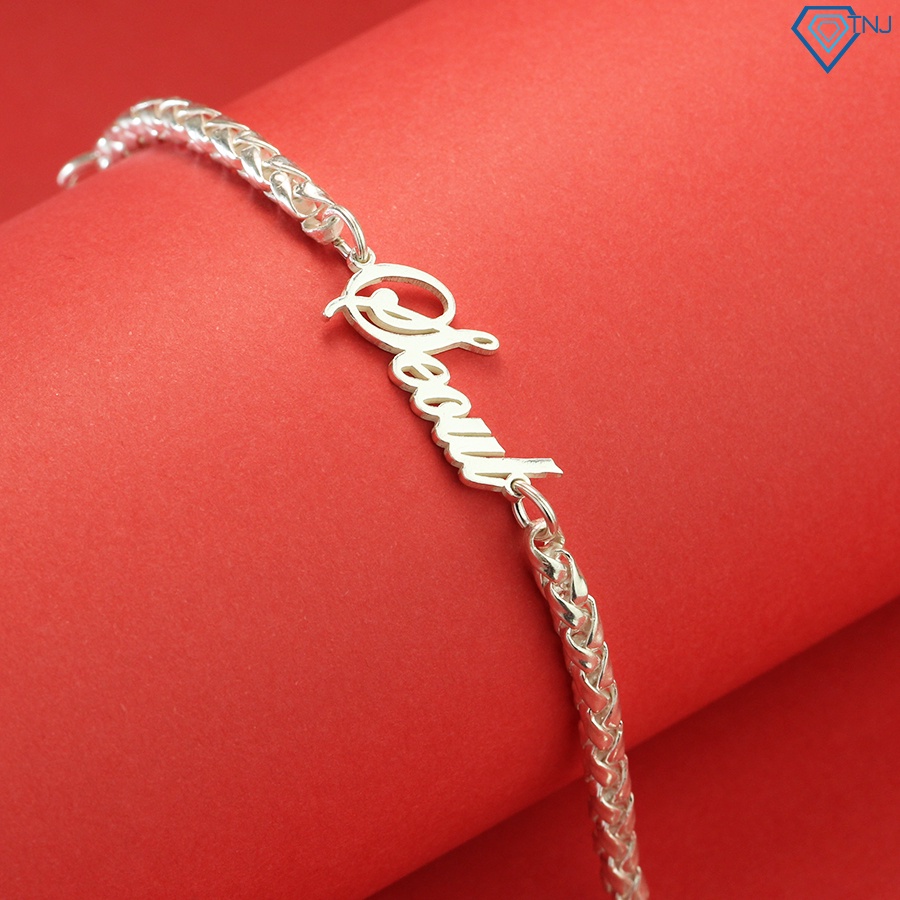 Lắc bạc cho bé khắc tên theo yêu cầu LTT0043 - Trang Sức TNJ