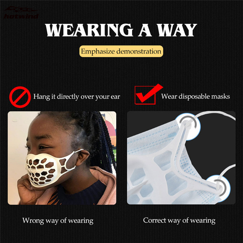 [Hàng mới về] Giá đỡ khẩu trang HW 3D bằng silicon thiết kế tiện dụng