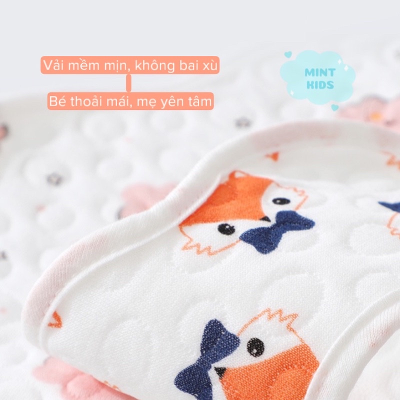 Yếm chống thấm nhiều màu cho bé trai bé gái 0 đến 3 tuổi
