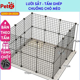 mila1618 Chuồng mèo, chuồng chó lắp ghép (BÁN LẺ từng tấm 35x35 cm) bằng lưới thép, tấm nhựa, tặng 2 chốt/ tấm