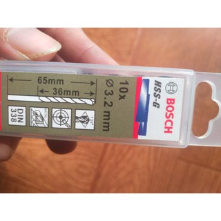 Mũi khoan sắt inox bosch $ 3.2 1 hộp 10 mũi