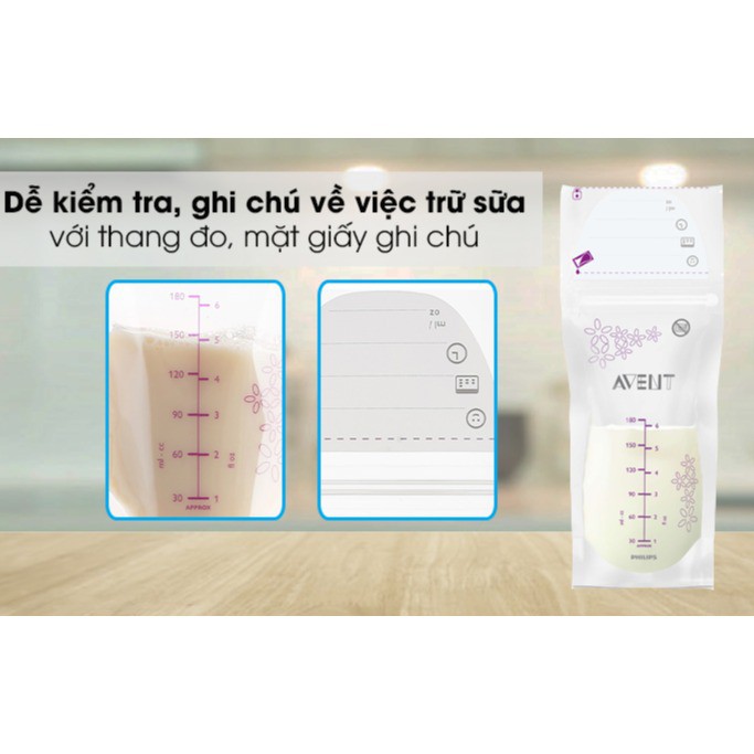 Túi trữ sữa Philips Avent 180ml